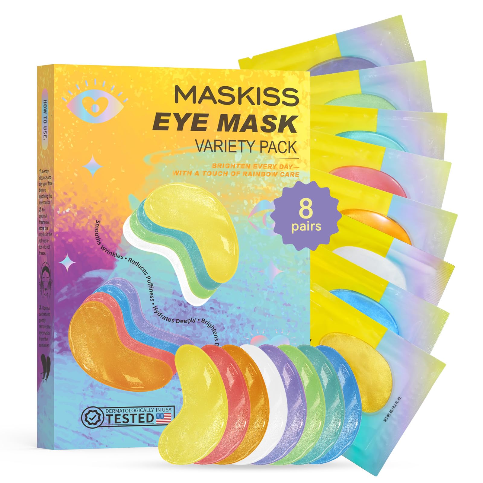 Maskiss Under Eye Patches, eye mask, Collagen Skin Care Products, Eye Patches for Puffy Eyes, eye masks for dark circles and puffiness