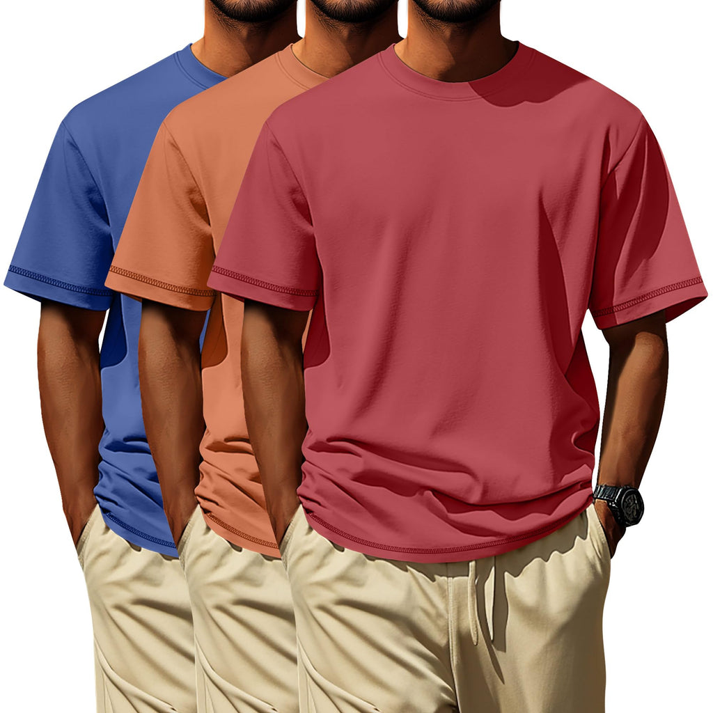 Neer 3 Pack Big and Tall Shirts for Men L-7xl, Short Sleeve Men Crewneck Tops Loose Casual Large T-Shirts Summer Basic Tee