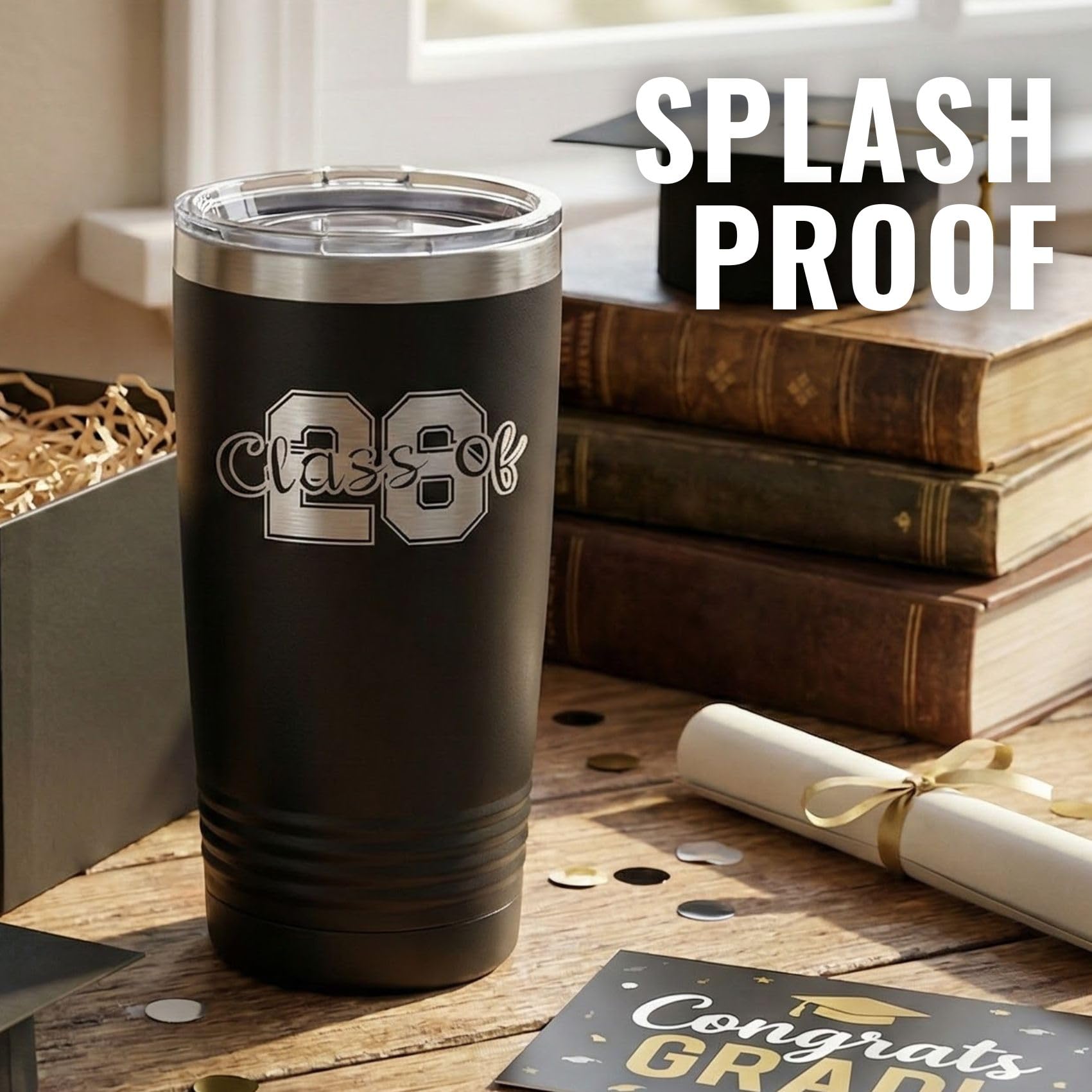 Onebttl Graduation Gifts 2026 - Class of 2026, 20oz Engraved Stainless Steel Insulated Travel Mug as Party Supplies, Decorations, Back to School