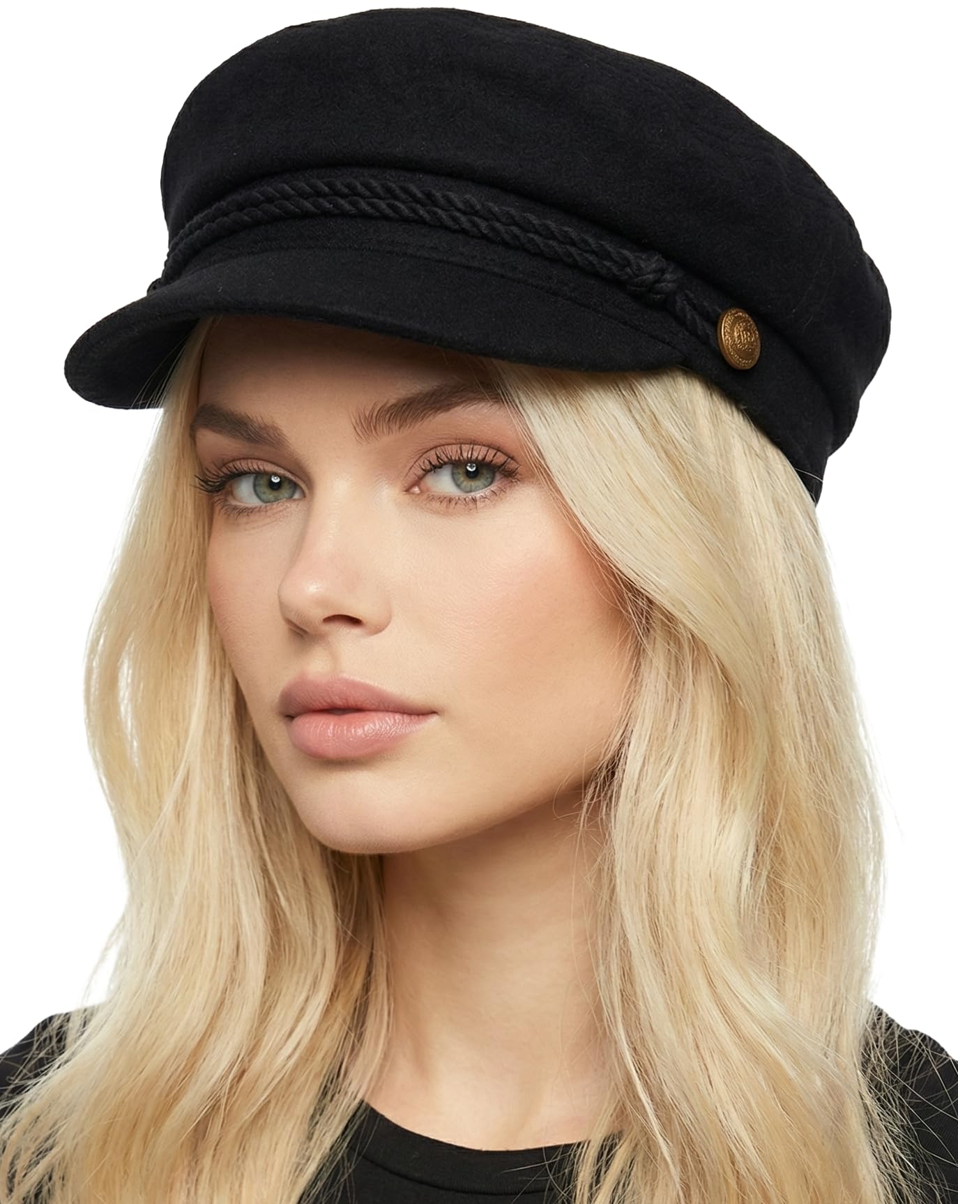 Funky Junque Newsboy Hat for Women – Trendy Greek Fisherman Cap, Classic Women's Baker Boy Newsies Hat, Ladies Fashion Caps
