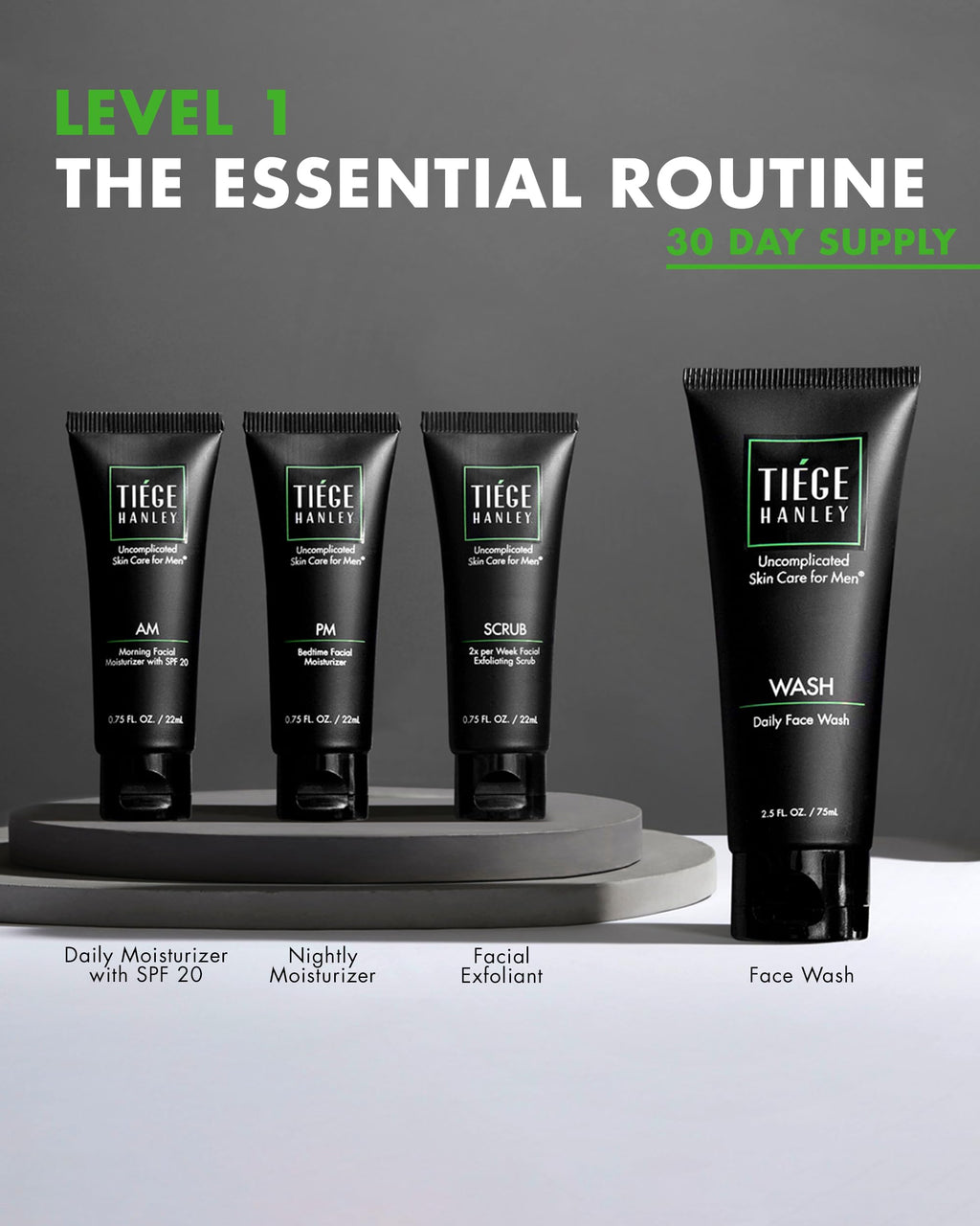Tiege Hanley Men’s Skin Care Set 30 & 90 Days Routine