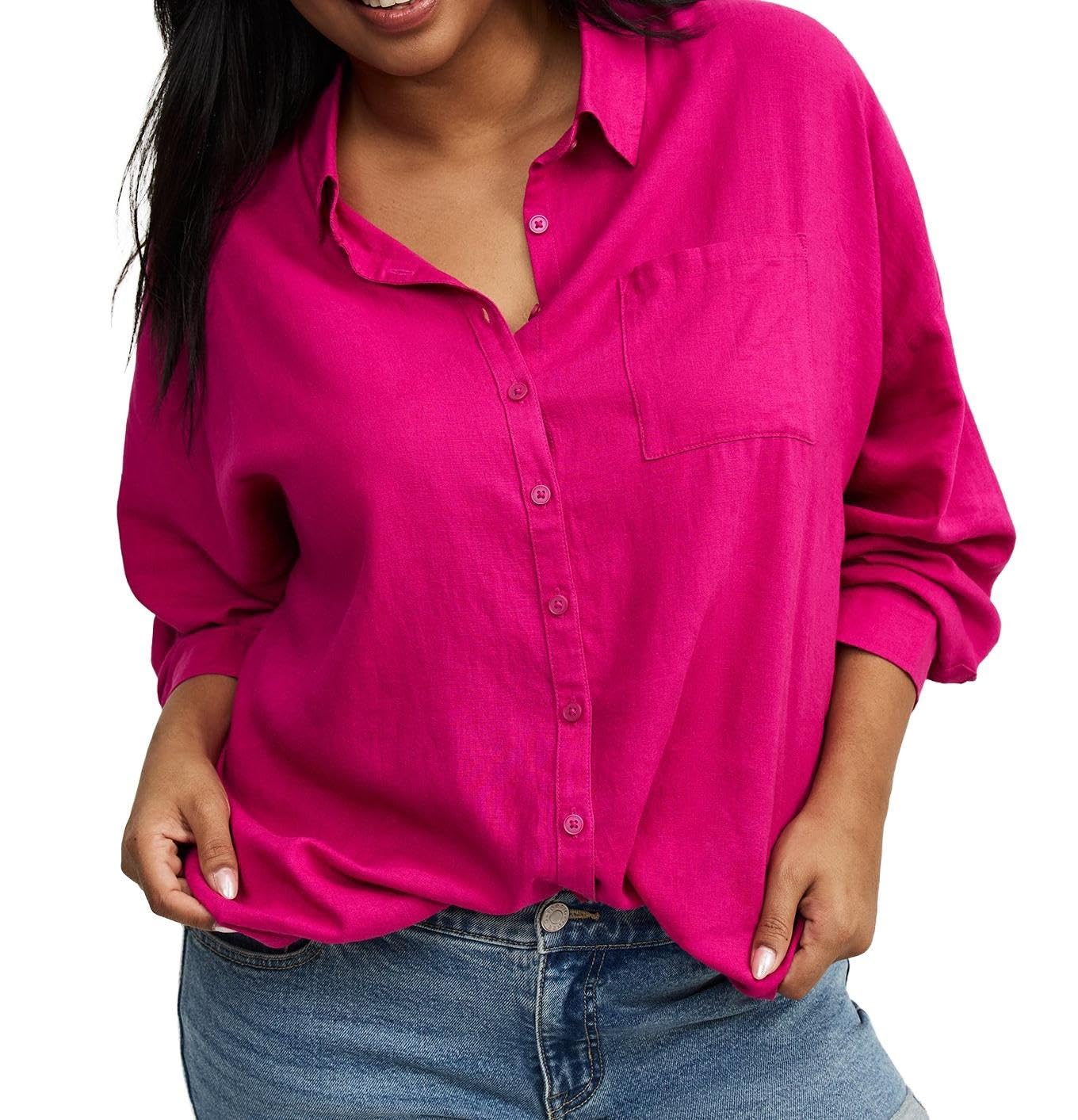 Torrid Women's Plus Size Drop Shoulder Relaxed Shirt