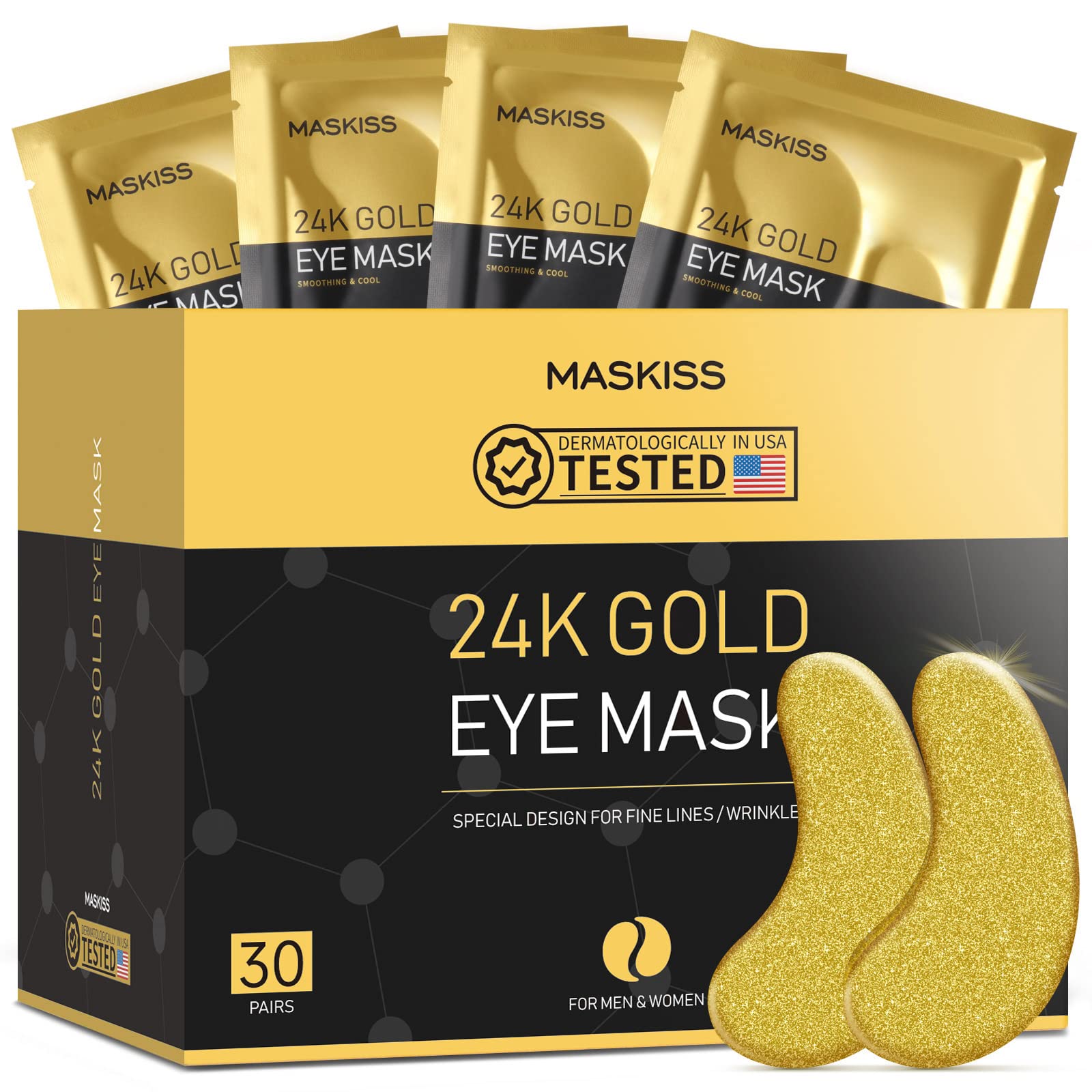 Maskiss Under Eye Patches, eye mask, Collagen Skin Care Products, Eye Patches for Puffy Eyes, eye masks for dark circles and puffiness