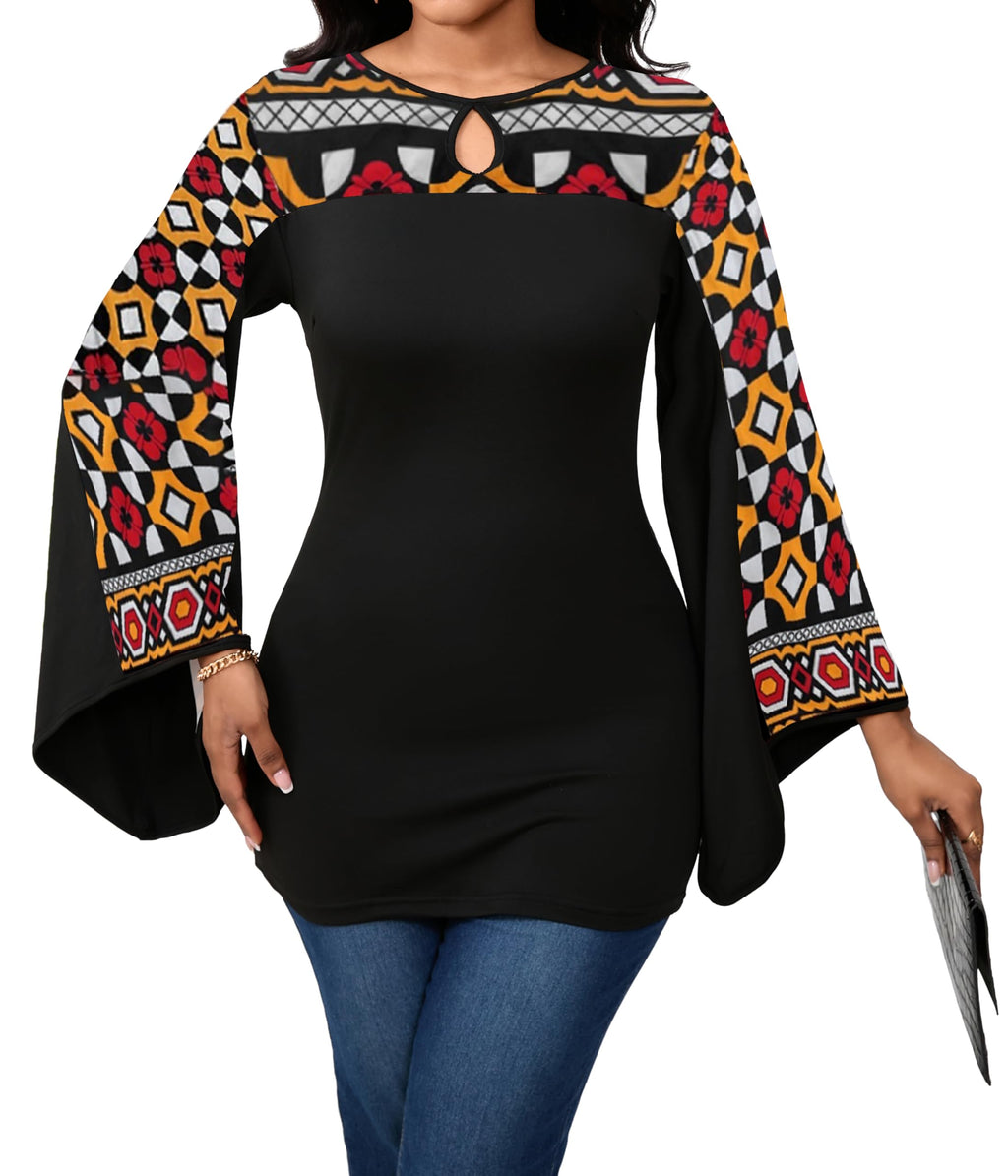 Sexy Floral Blouse for Women Casual Long Sleeve Button Down T-Shirt Simple V Neck Loose Tops Shirts Dress