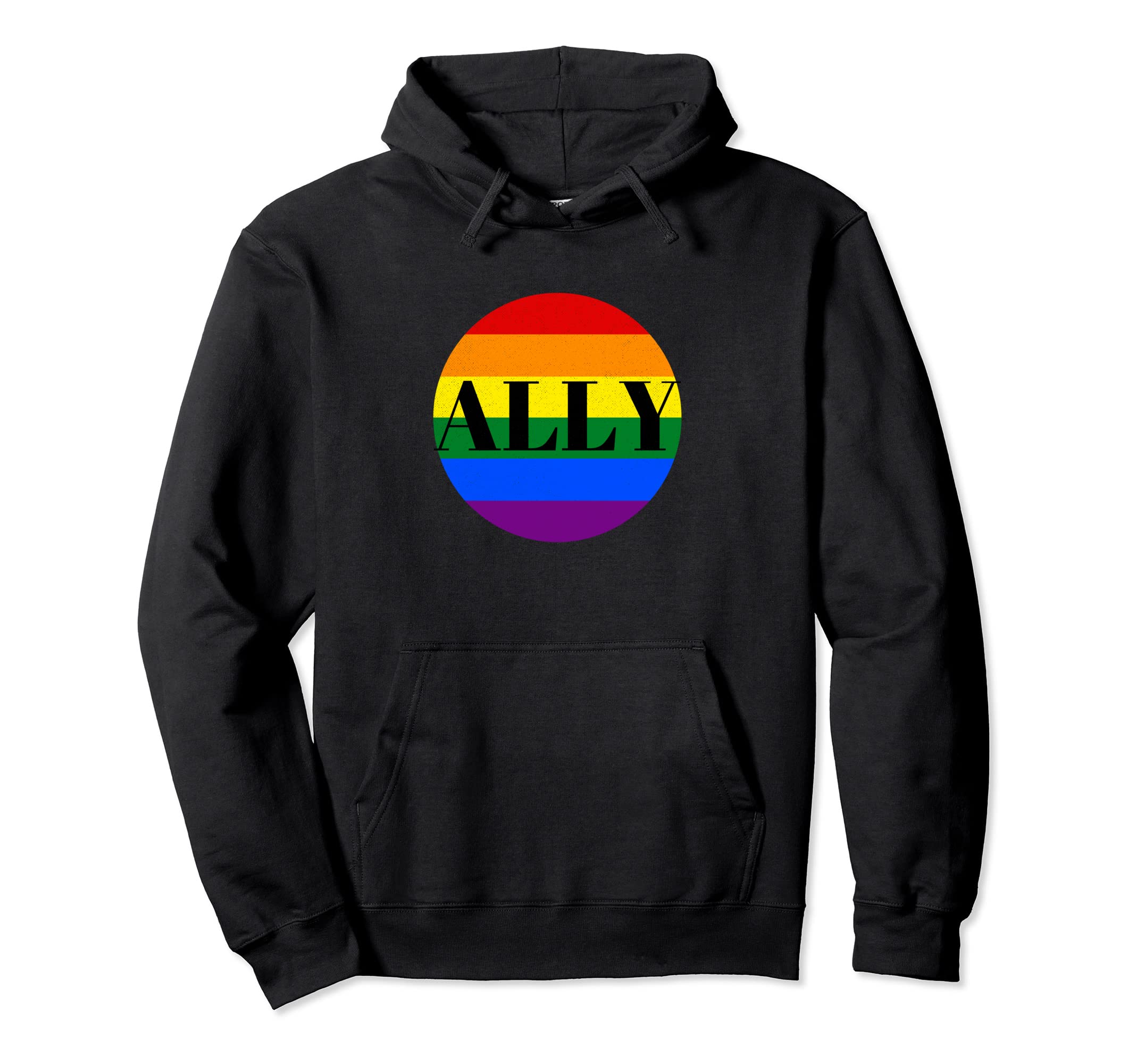 Ally Rainbow Proud Transgender Gay Hoodie - Minimalist Print Unisex