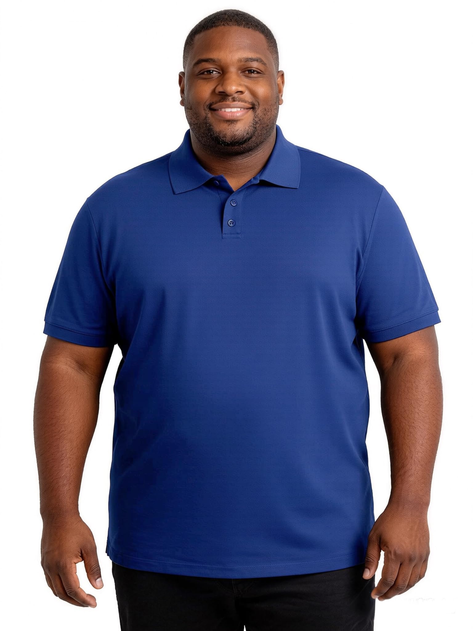 Yuyapu Big and Tall Polo Shirts for Men Short Sleeve Casual Cotton Mens Golf Shirt Classic Button Down Sport Work Shirts