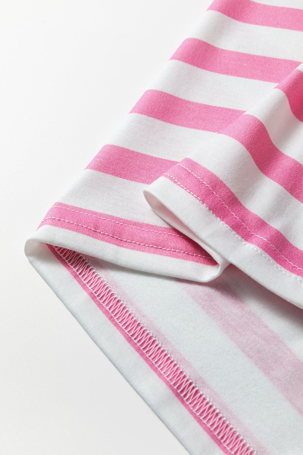 Women Striped V Neck Short Sleeve Casual T Shirt with Pocket