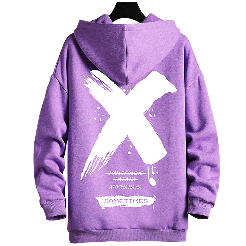 Covisoty Mens Casual Cotton Hoodies Contrast Color Pullover Mens Patchwork Hooded Sweatshirt Casual Long Sleeve