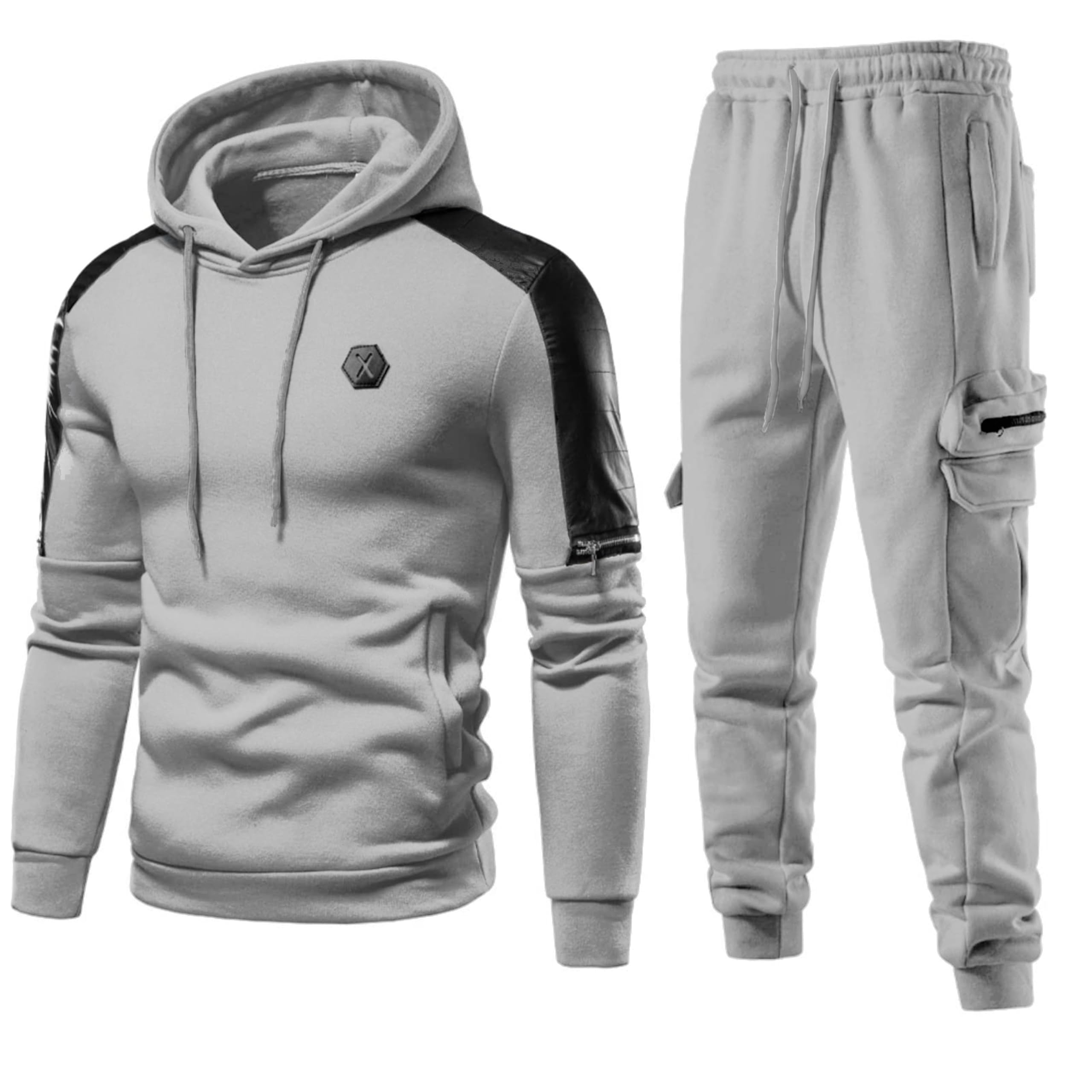 VoLIta Men's Tracksuit 2 Piece Hoodie Athletic Jogging Sweatsuits for Men Casual Sports Long Sleeve Pullover Suit Set