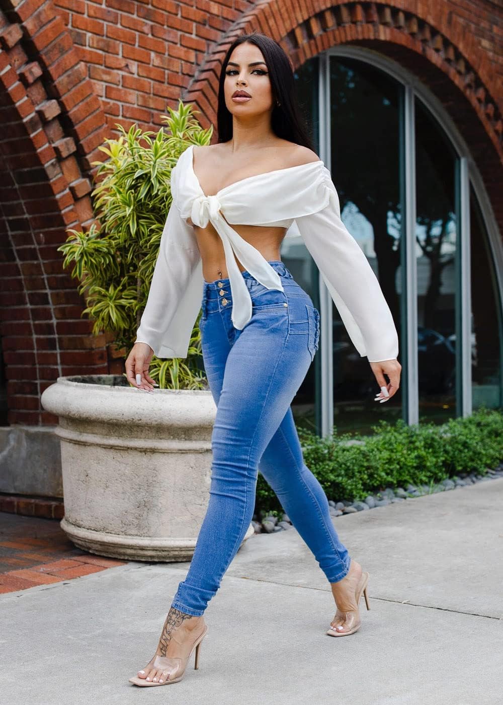 Moda Xpress Butt Lifting Jeans for Women - High Waisted Skinny Levanta Cola Stretch Jeans