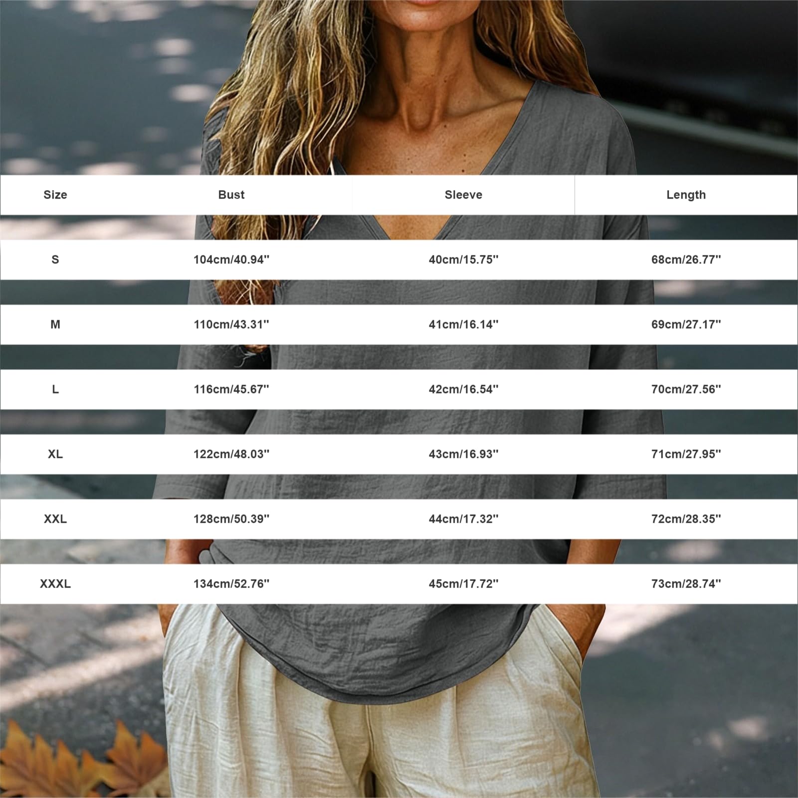 Linen Shirt Women 3/4 Sleeve Summer Casual V Neck Spring Tops Tunic Blouses Loose Fit Cotton Trendy Beach Vacation Clothes