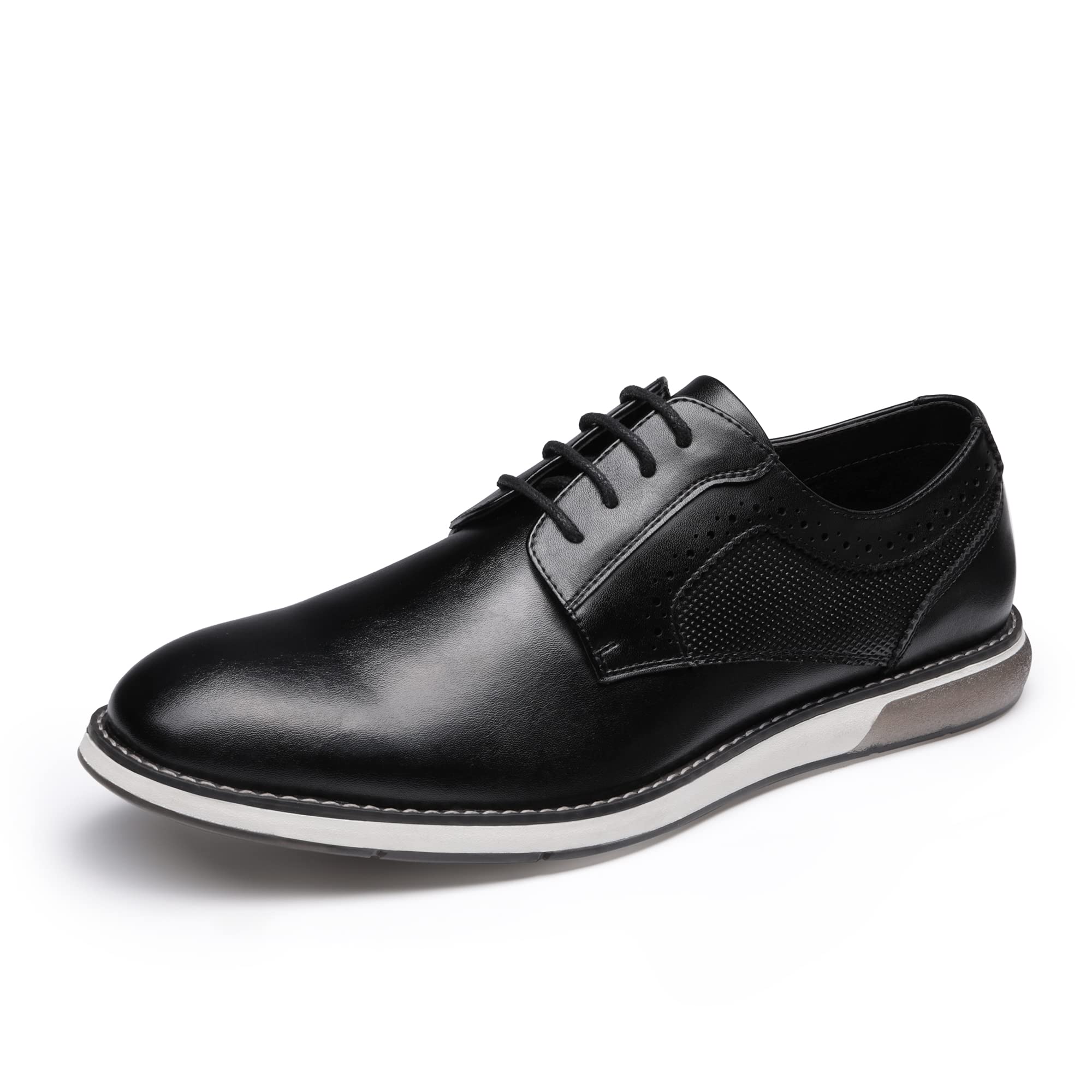 Bruno Marc Men's Casual Dress Sneaker Shoes, Business Formal Derby Plain Toe Oxfords Crossflex GentEdge