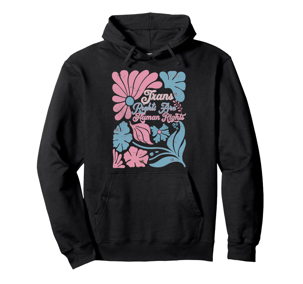 Boho Lgbtq Pride Trans Rights Are Human Hoodie - Graphic Print Unisex