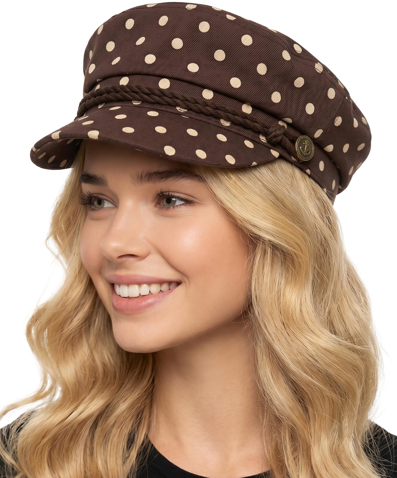 Funky Junque Newsboy Hat for Women – Trendy Greek Fisherman Cap, Classic Women's Baker Boy Newsies Hat, Ladies Fashion Caps