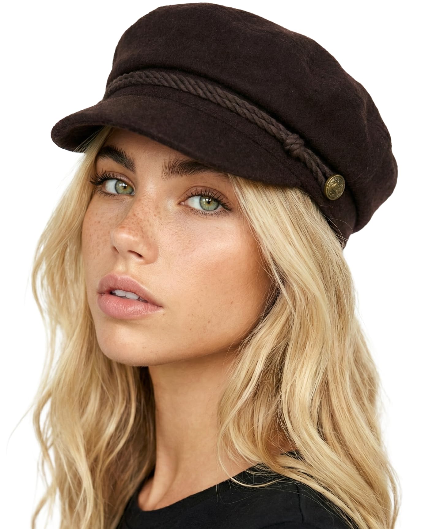 Funky Junque Newsboy Hat for Women – Trendy Greek Fisherman Cap, Classic Women's Baker Boy Newsies Hat, Ladies Fashion Caps