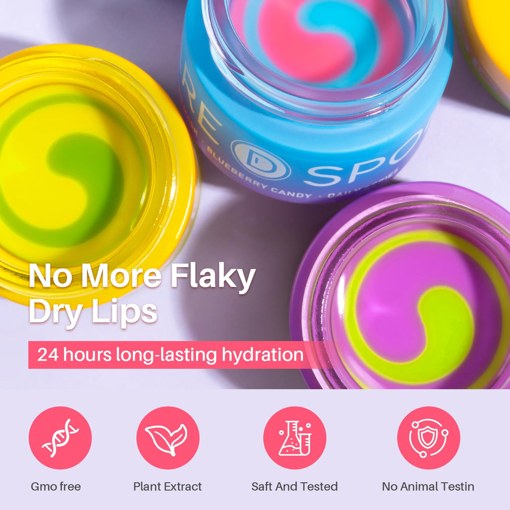 SPODARE Lip Sleeping Mask Overnight -Original Dual-Color Lip Balm for Softer and Smoother Lips, Intensiveto Nourish and Hydration Reduce Fine Lines for Dry Cracked Skin - 0.42 Fl Oz