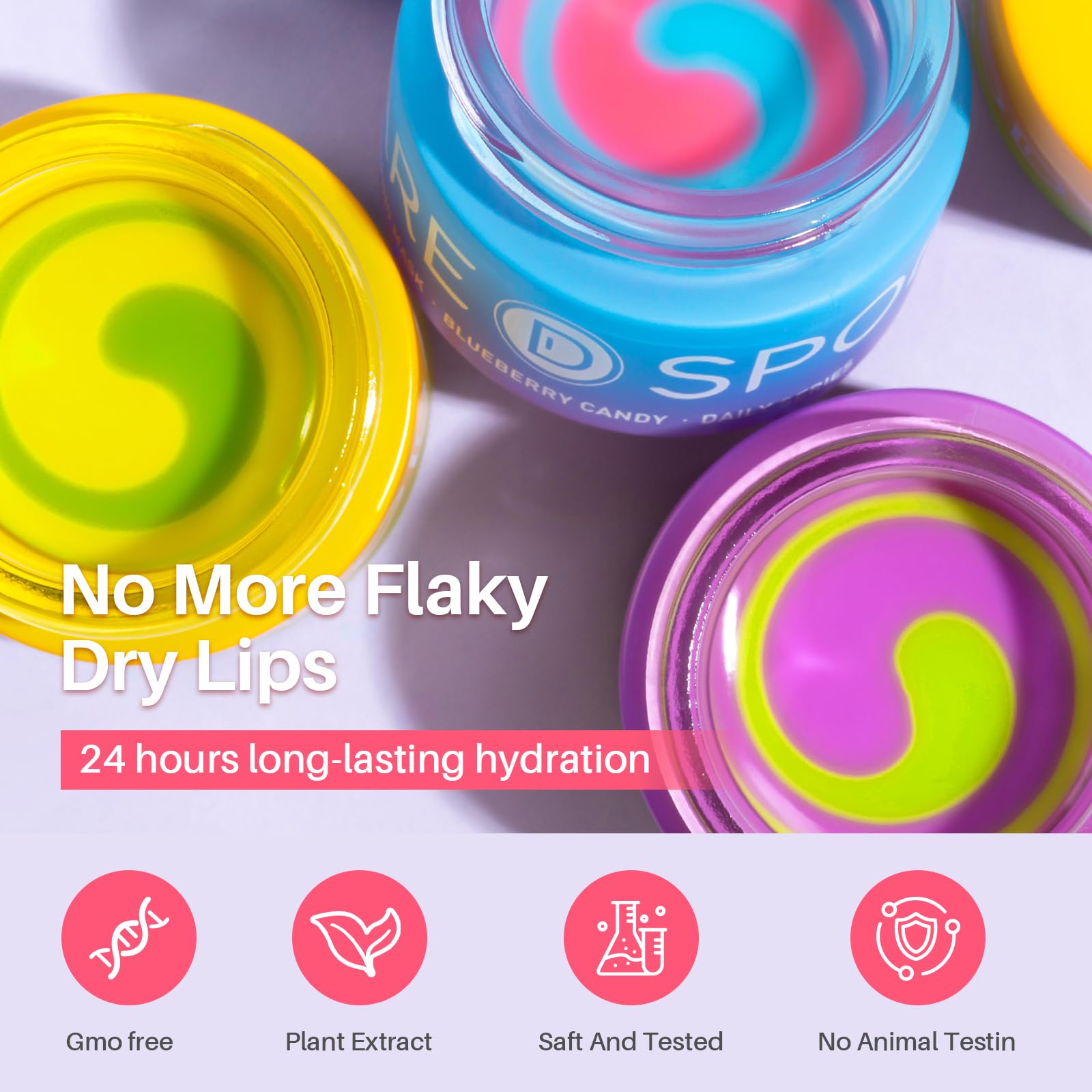 SPODARE Lip Sleeping Mask Overnight -Original Dual-Color Lip Balm for Softer and Smoother Lips, Intensiveto Nourish and Hydration Reduce Fine Lines for Dry Cracked Skin - 0.42 Fl Oz