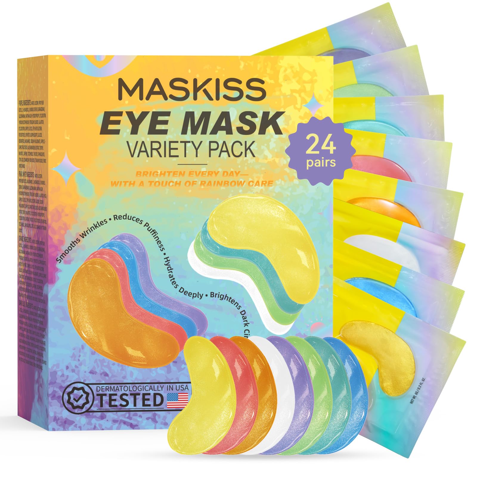 Maskiss Under Eye Patches, eye mask, Collagen Skin Care Products, Eye Patches for Puffy Eyes, eye masks for dark circles and puffiness