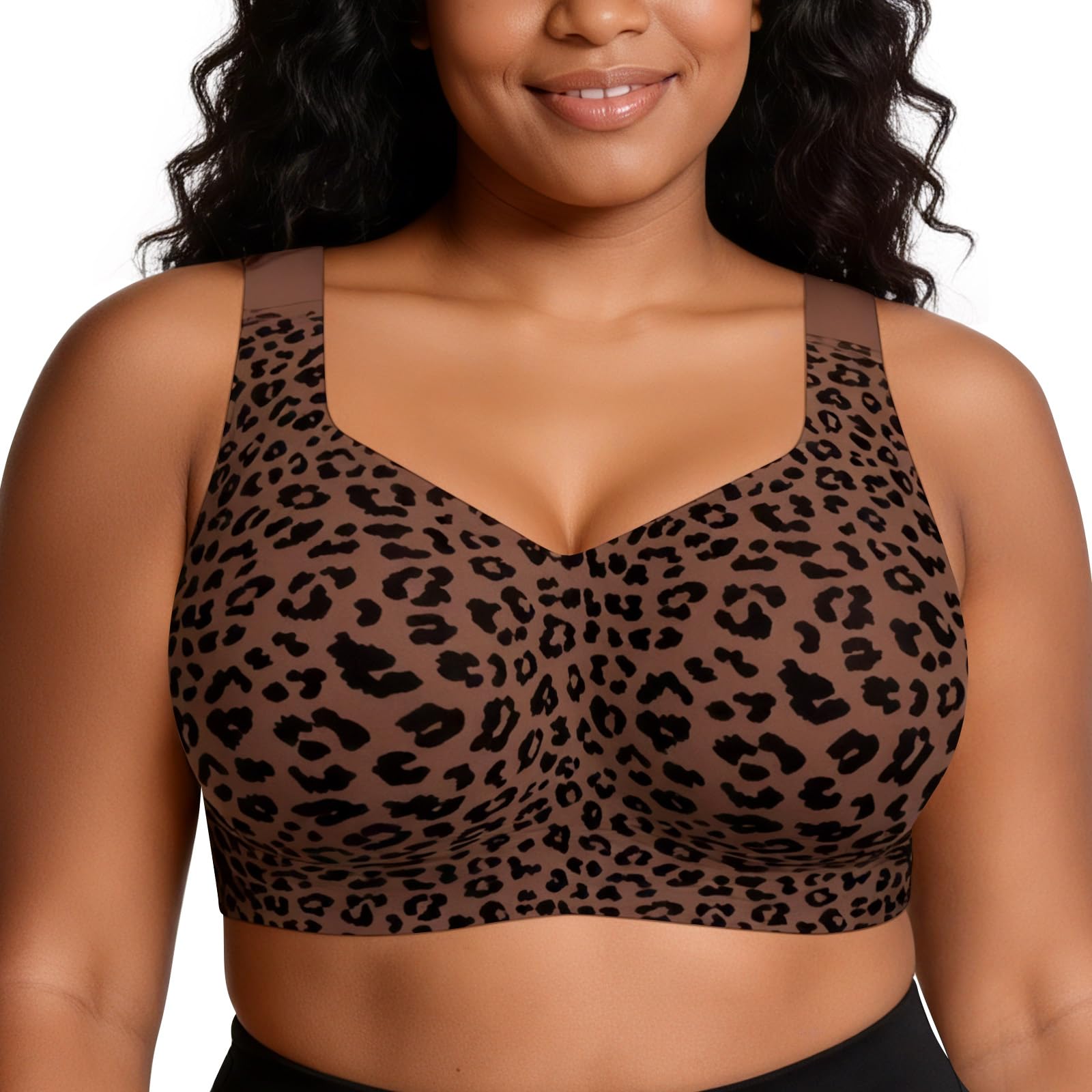 ProKloud Jelly Bras for Women No Underwire Wireless Bra with Support and Lift Full Coverage Plus Size Comfy Seamless Bra