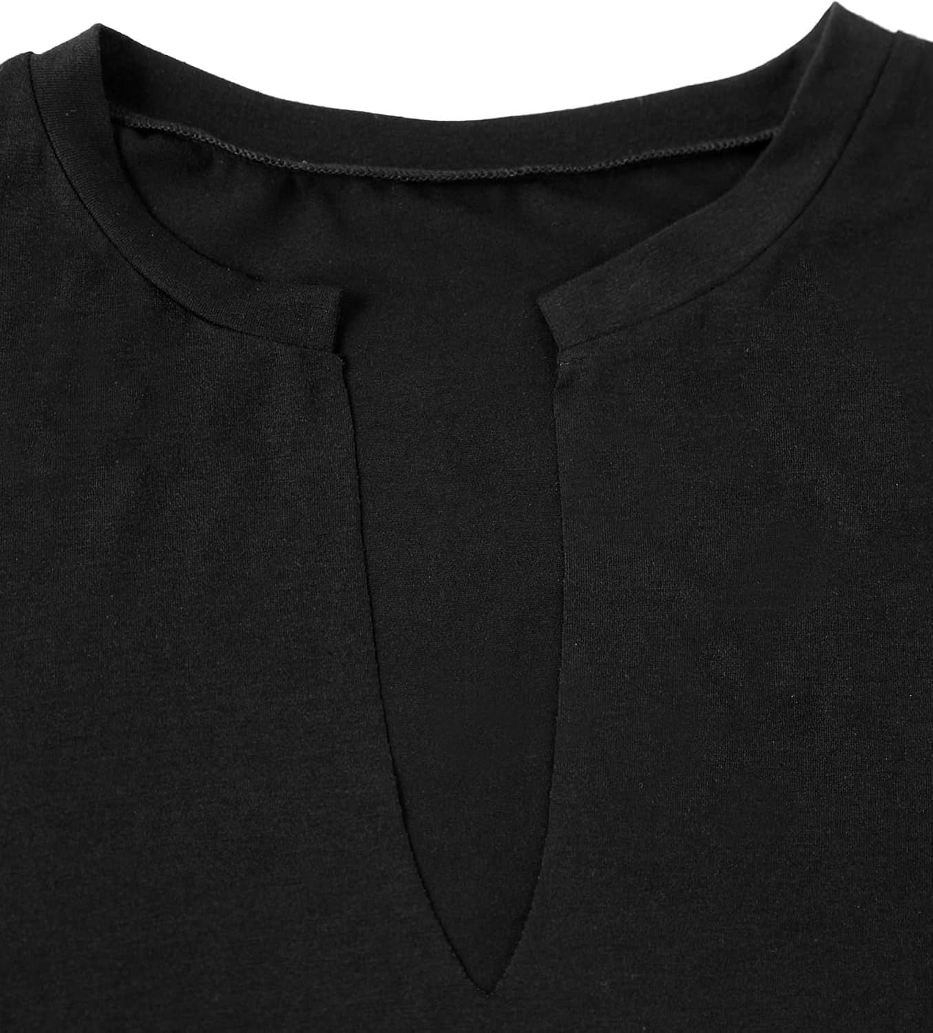 LovelyWholesale Womens Graphic Tees Sexy V Neck T Shirts Short Sleeve Side Slit Summer Tops