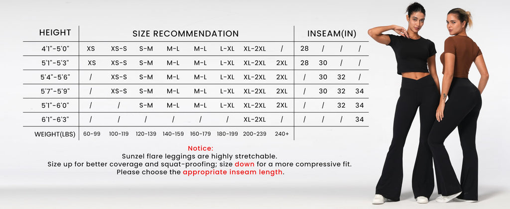 Sunzel Flare Leggings, Crossover Yoga Pants with Tummy Control, High-Waisted and Wide Leg