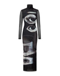 JW PEI Women's Sophia Eye Print Mesh Dress