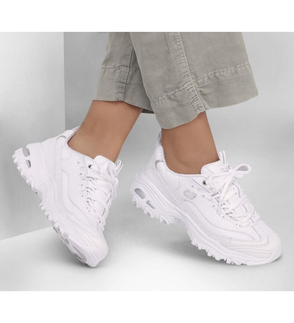 Skechers Women's D'Lites Fresh Start Memory Foam Lace-up Sneaker