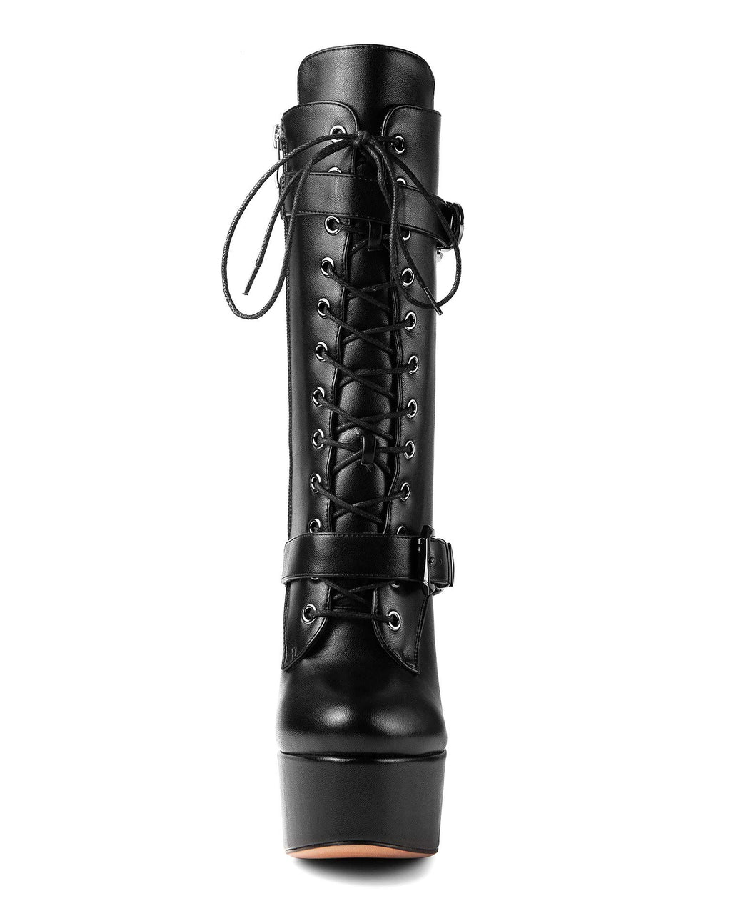 ANN CREEK 'Batian' Ultra High Stiletto Heels Platform Lace Up Boots