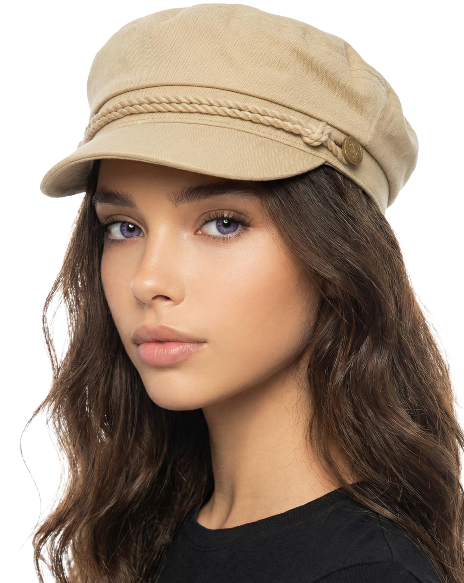 Funky Junque Newsboy Hat for Women – Trendy Greek Fisherman Cap, Classic Women's Baker Boy Newsies Hat, Ladies Fashion Caps