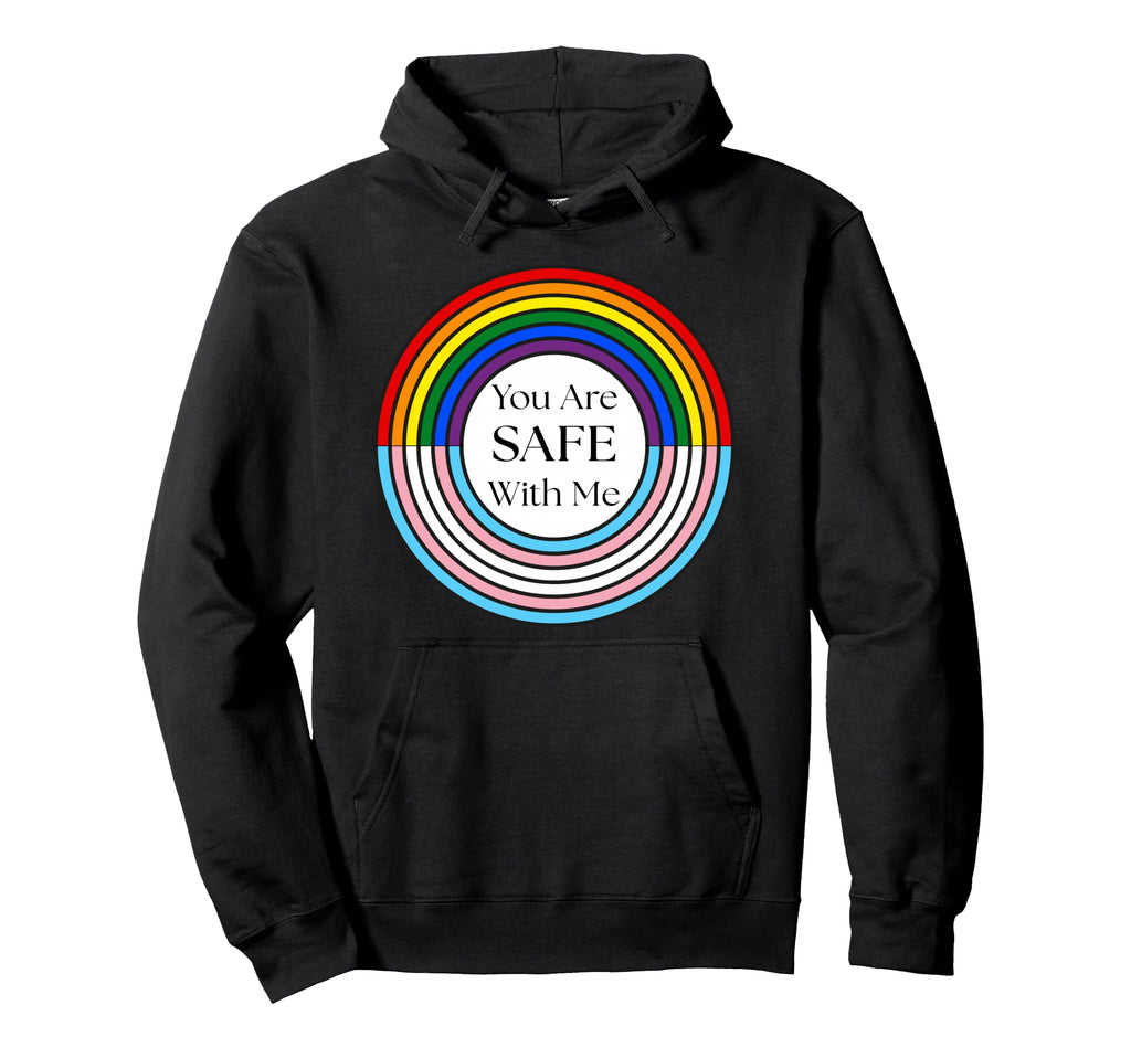 Pride Transgender Rainbow Circle Flag Hoodie - Aesthetic Graphic for Adults