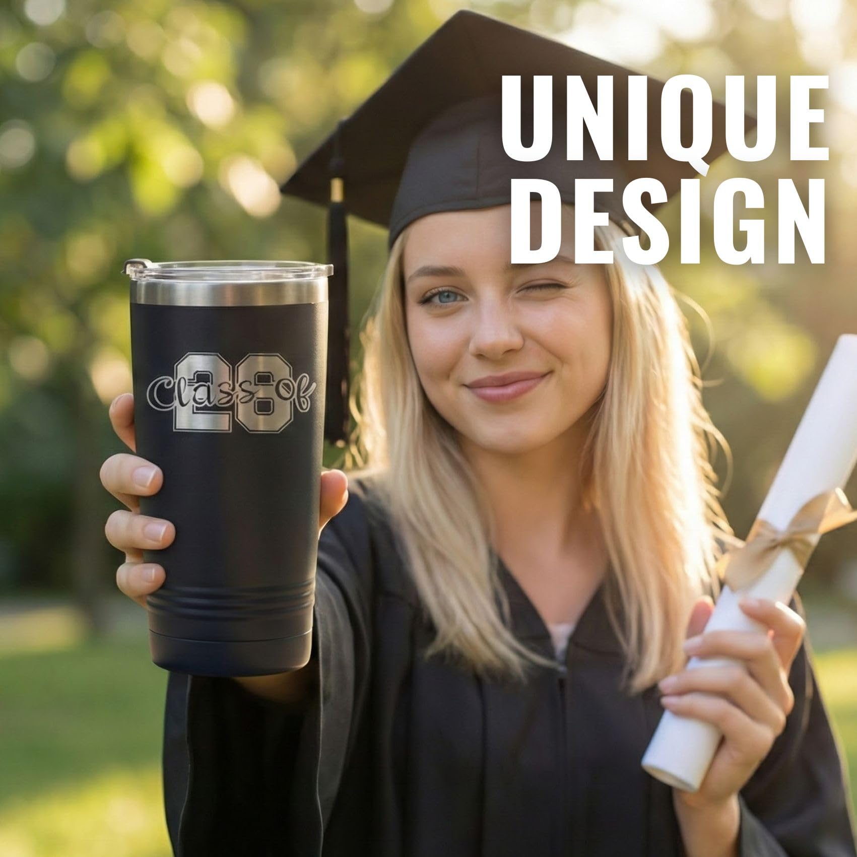 Onebttl Graduation Gifts 2026 - Class of 2026, 20oz Engraved Stainless Steel Insulated Travel Mug as Party Supplies, Decorations, Back to School