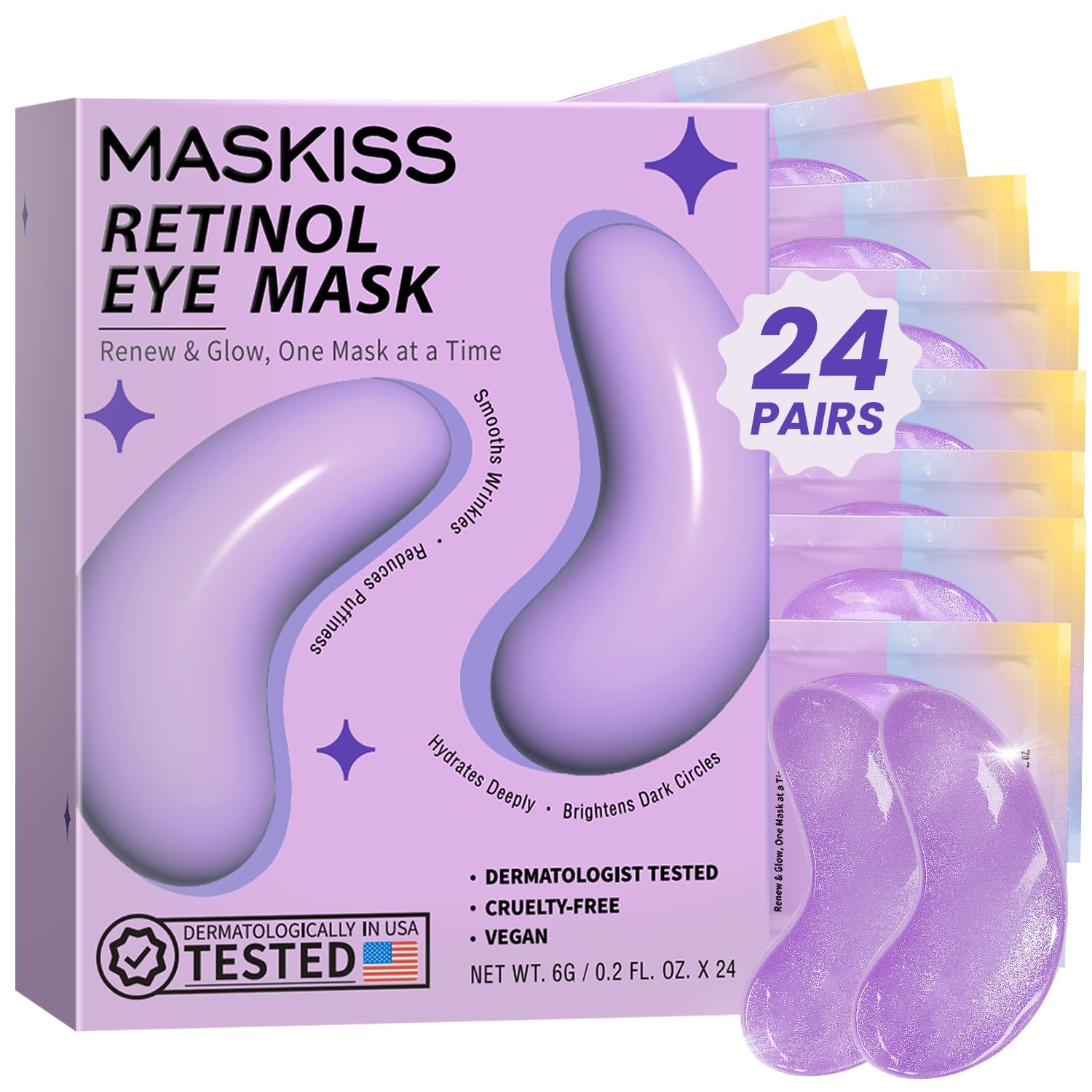 Maskiss Under Eye Patches, eye mask, Collagen Skin Care Products, Eye Patches for Puffy Eyes, eye masks for dark circles and puffiness