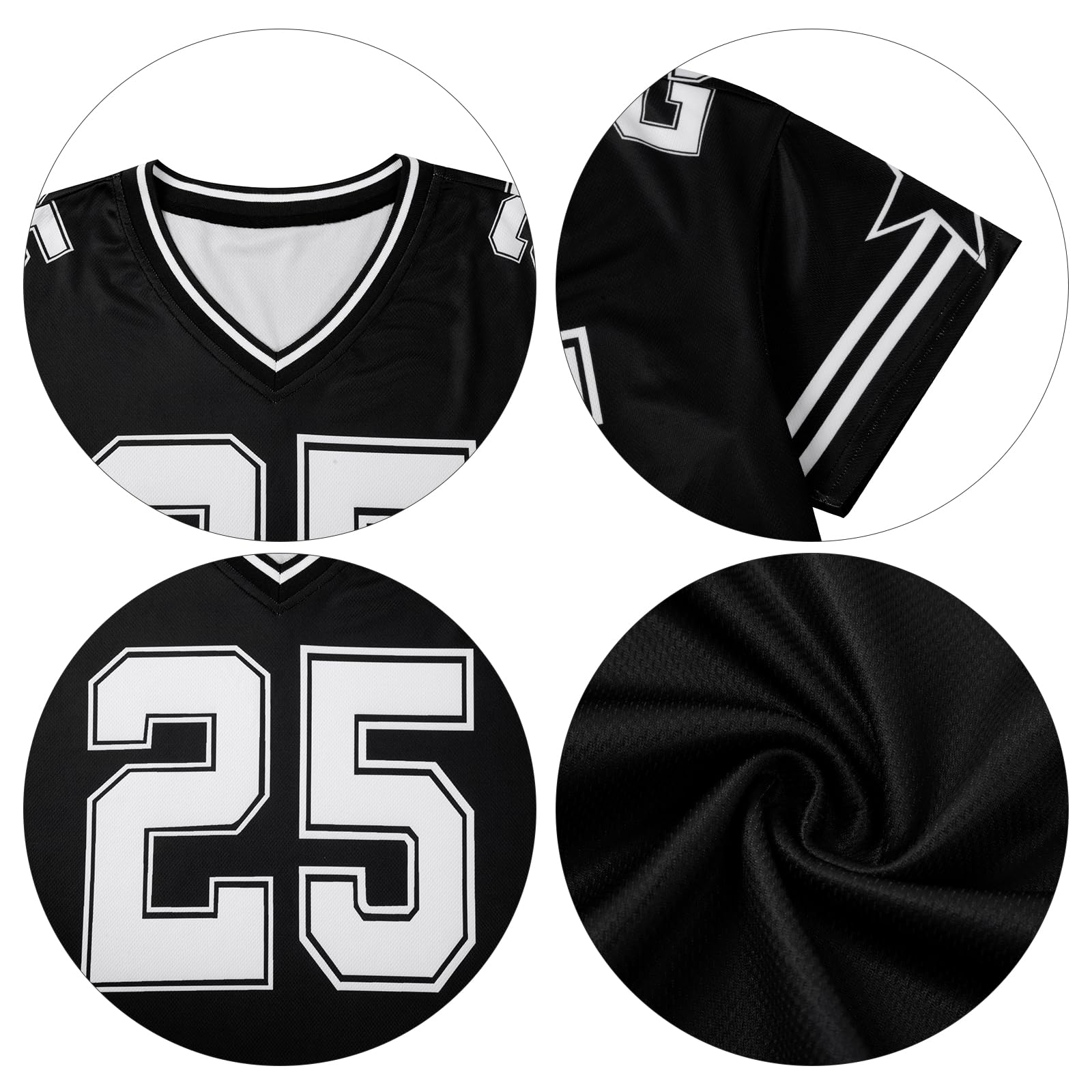 Jersey Shirts for Women Y2k Graphic Tees V Neck Baggy Streetwear Number Oversized T Shirt Summer Tops