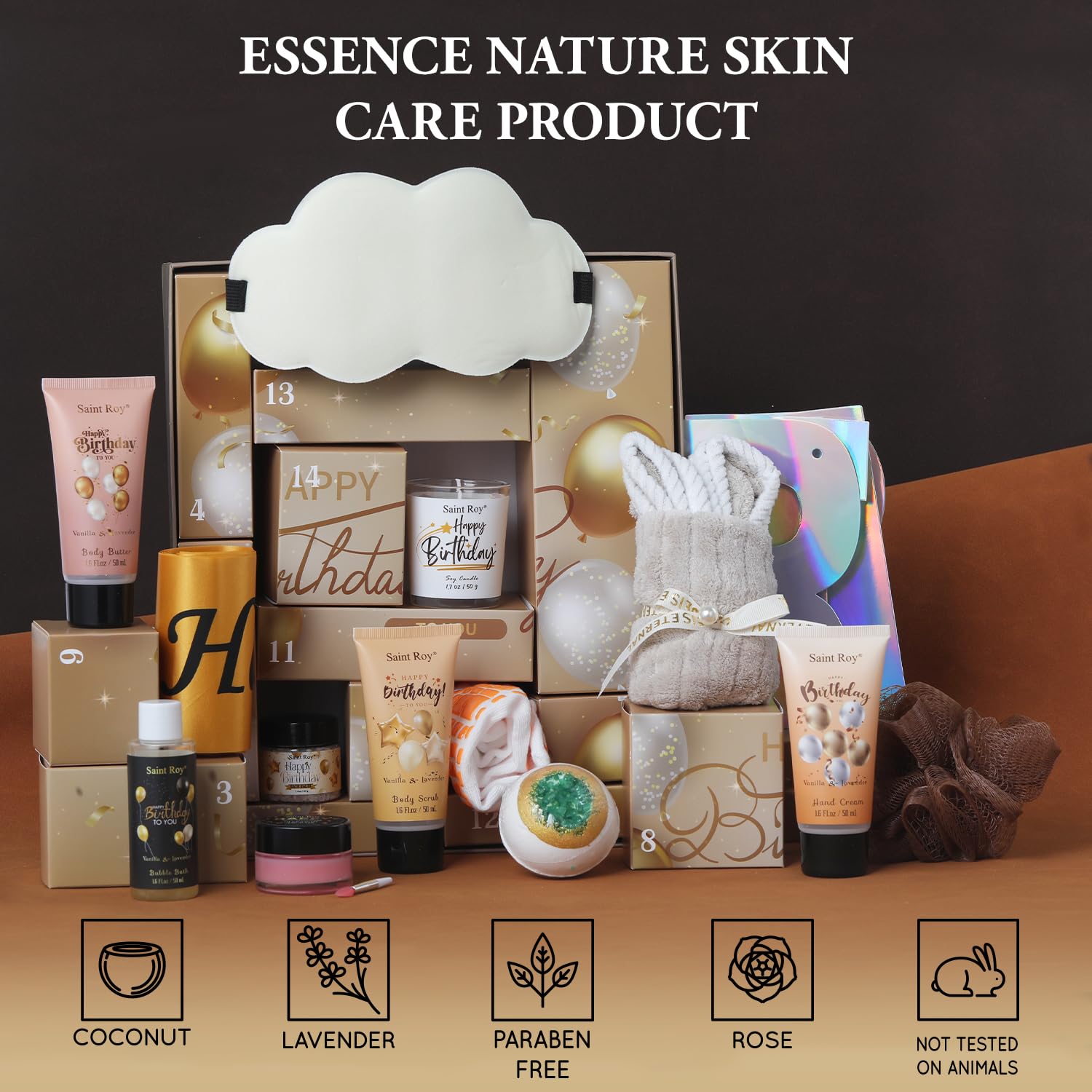 Gift Basket For Women, Spa Set of Home Spa Set, Beauty Personal Care Set, Spa Self Care Kit