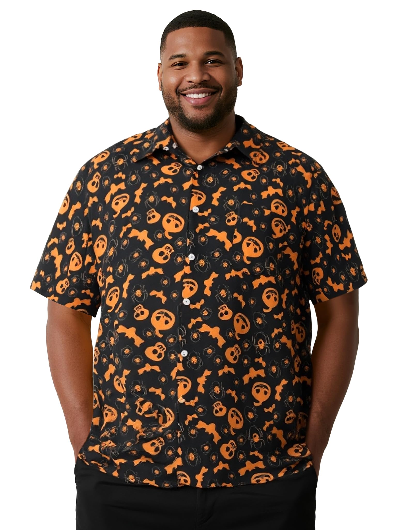 Yuyapu Button Down Shirt Men Causal Big and Tall Shirts for Men Short Sleeve Button up Summer Beach Work Shirts Plus Size