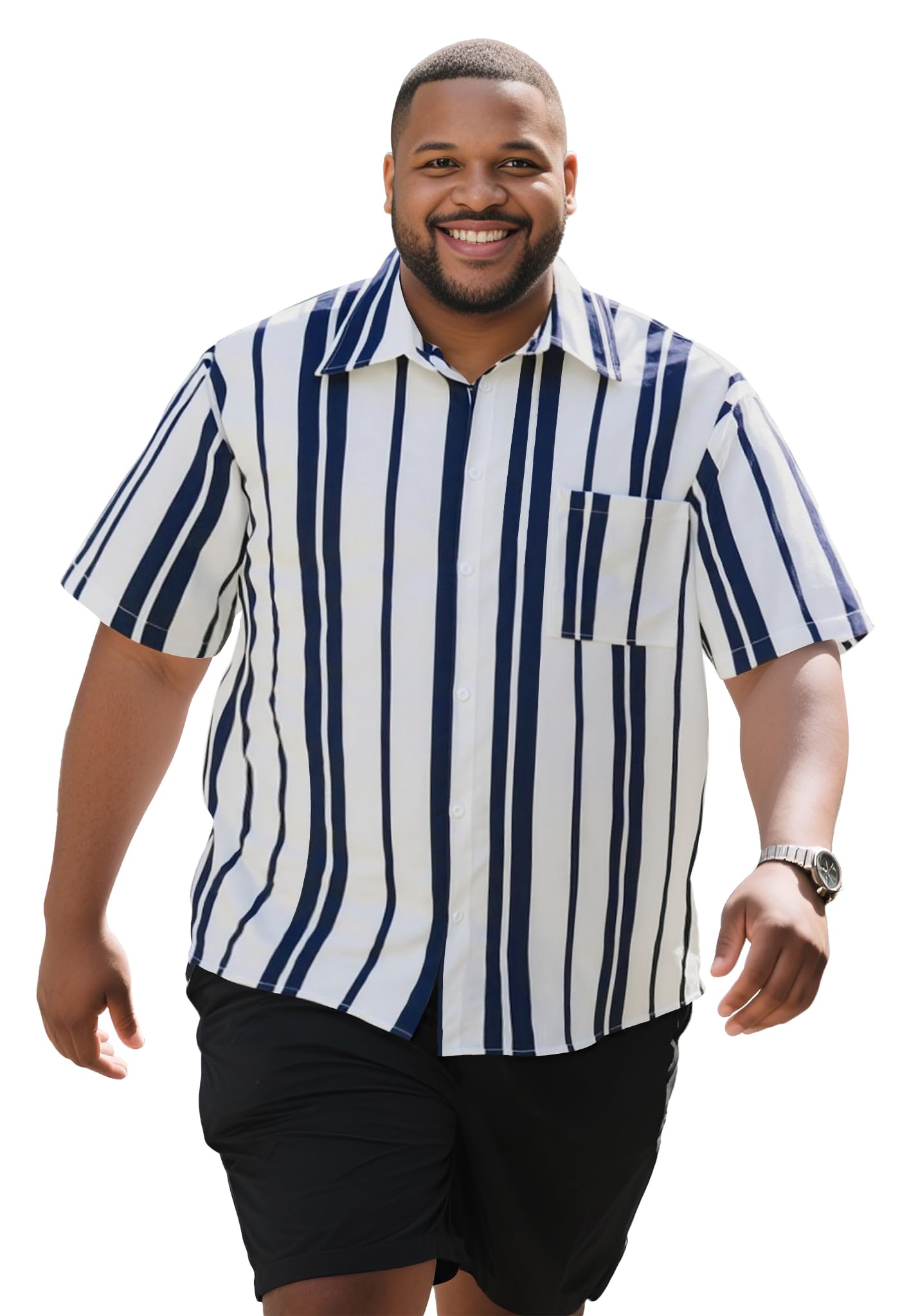 Yuyapu Button Down Shirt Men Causal Big and Tall Shirts for Men Short Sleeve Button up Summer Beach Work Shirts Plus Size