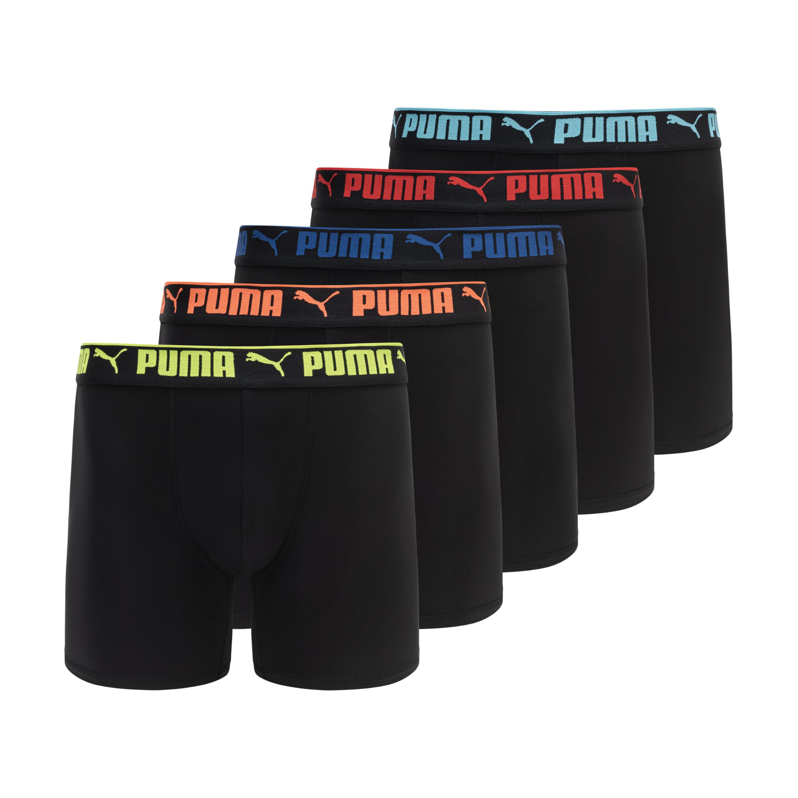 PUMA Men's 5 Pack Performance Boxer Briefs