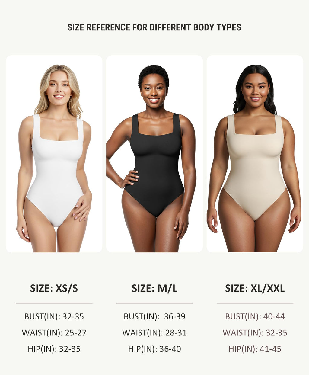 FeelinGirl Bodysuits for Women Seamless Square Neck Tummy Control Compression Thong Shapewear Bodysuit Tank Tops Bodysuit