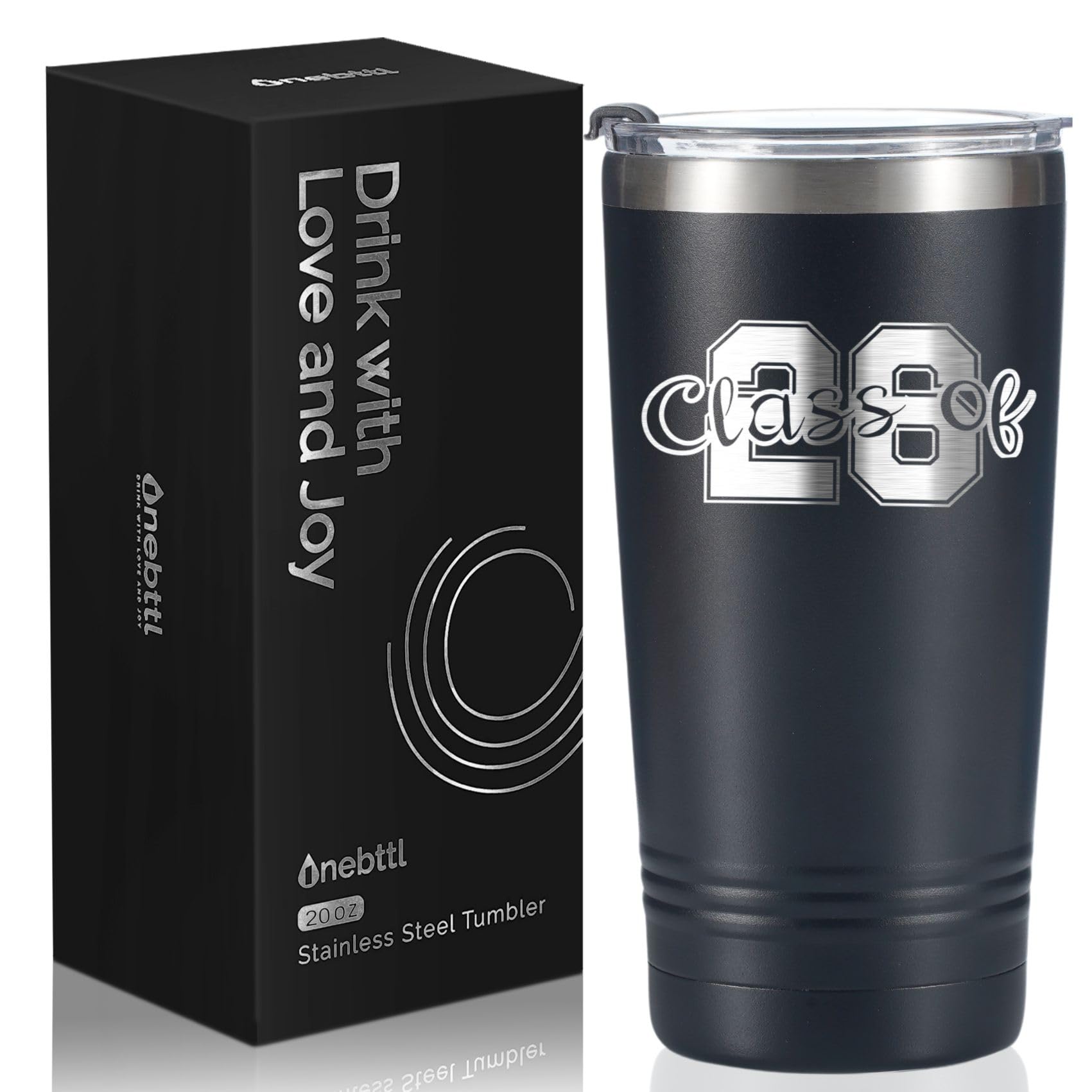 Onebttl Graduation Gifts 2026 - Class of 2026, 20oz Engraved Stainless Steel Insulated Travel Mug as Party Supplies, Decorations, Back to School