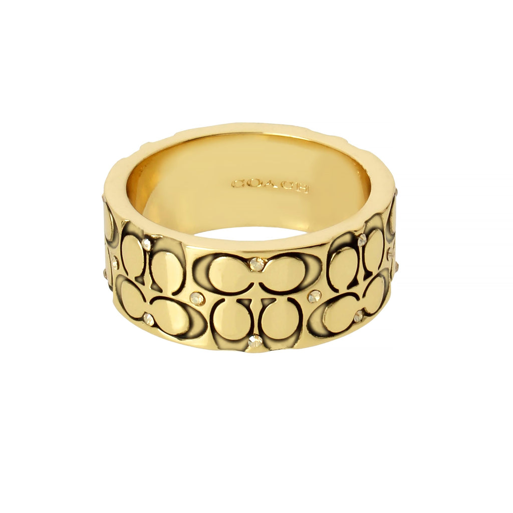 COACH Women's Signature Logo Quilted Band Ring