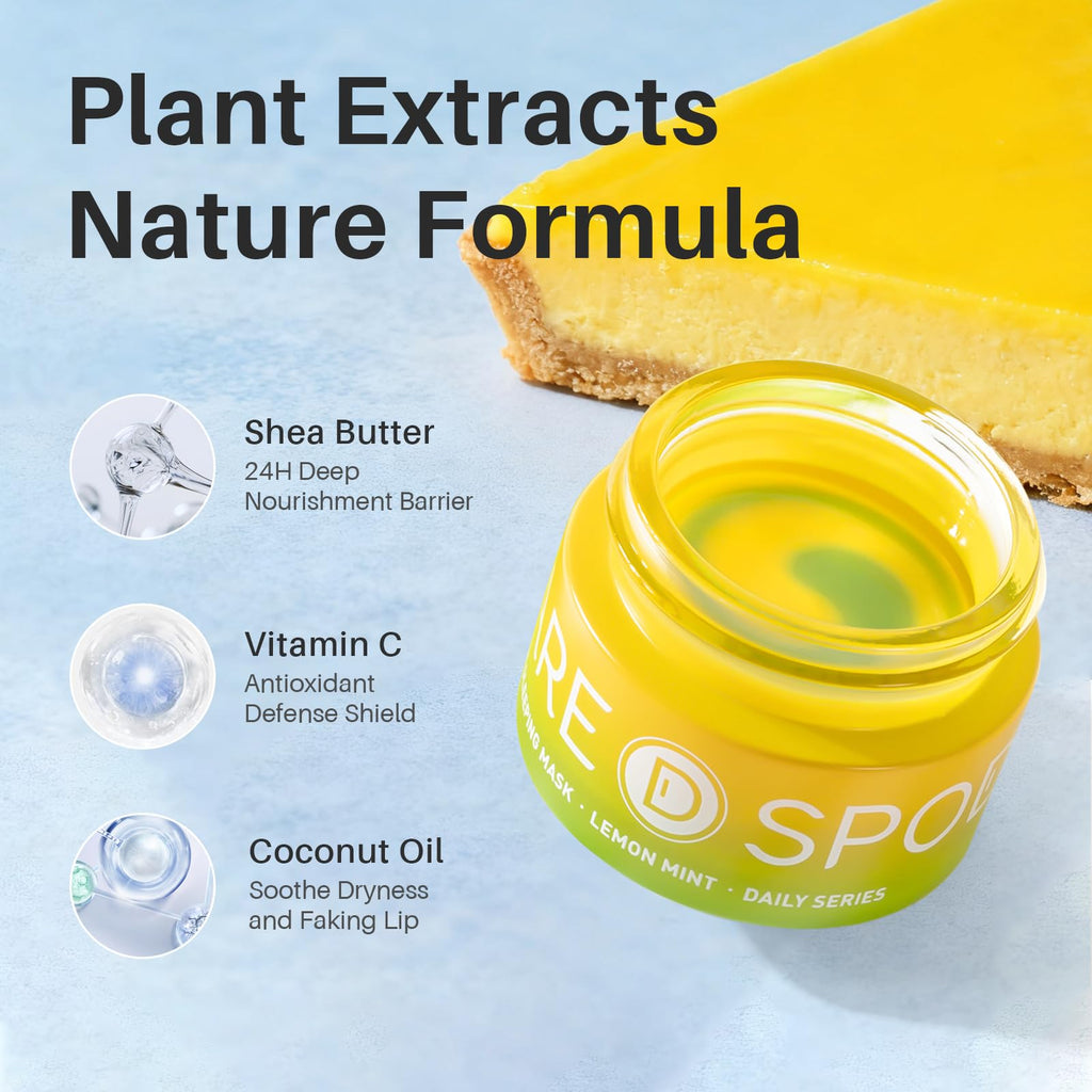 SPODARE Lip Sleeping Mask Overnight -Original Dual-Color Lip Balm for Softer and Smoother Lips, Intensiveto Nourish and Hydration Reduce Fine Lines for Dry Cracked Skin - 0.42 Fl Oz