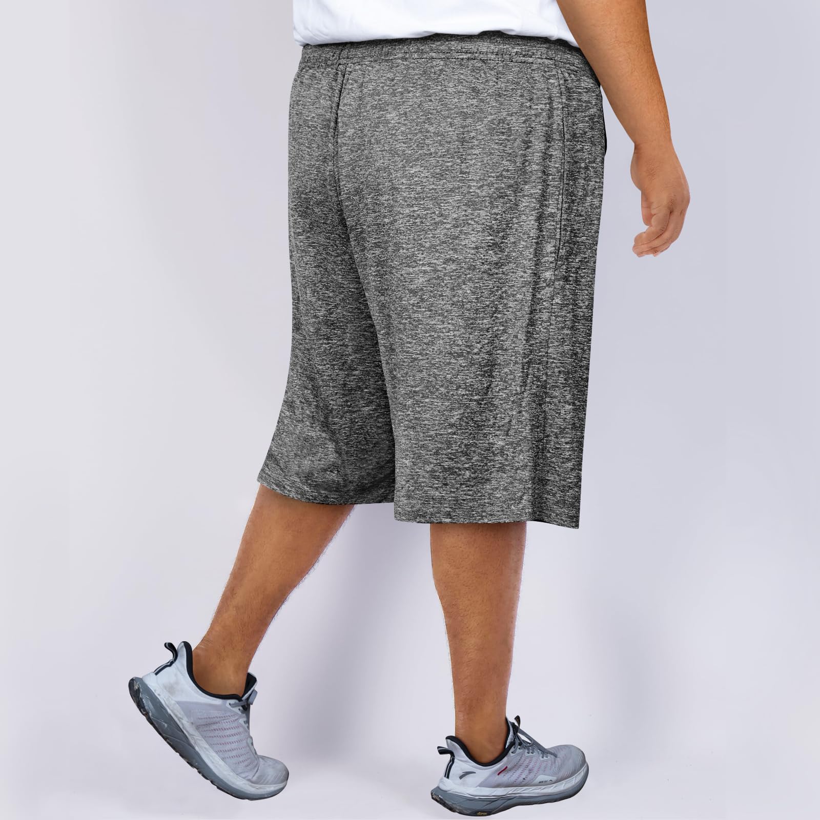 2XL-5XL Men's Big & Tall Dry-Fit Athletic Shorts, Sweat-Wicking Breathable Shorts Suitable Tall or Overweight Individuals