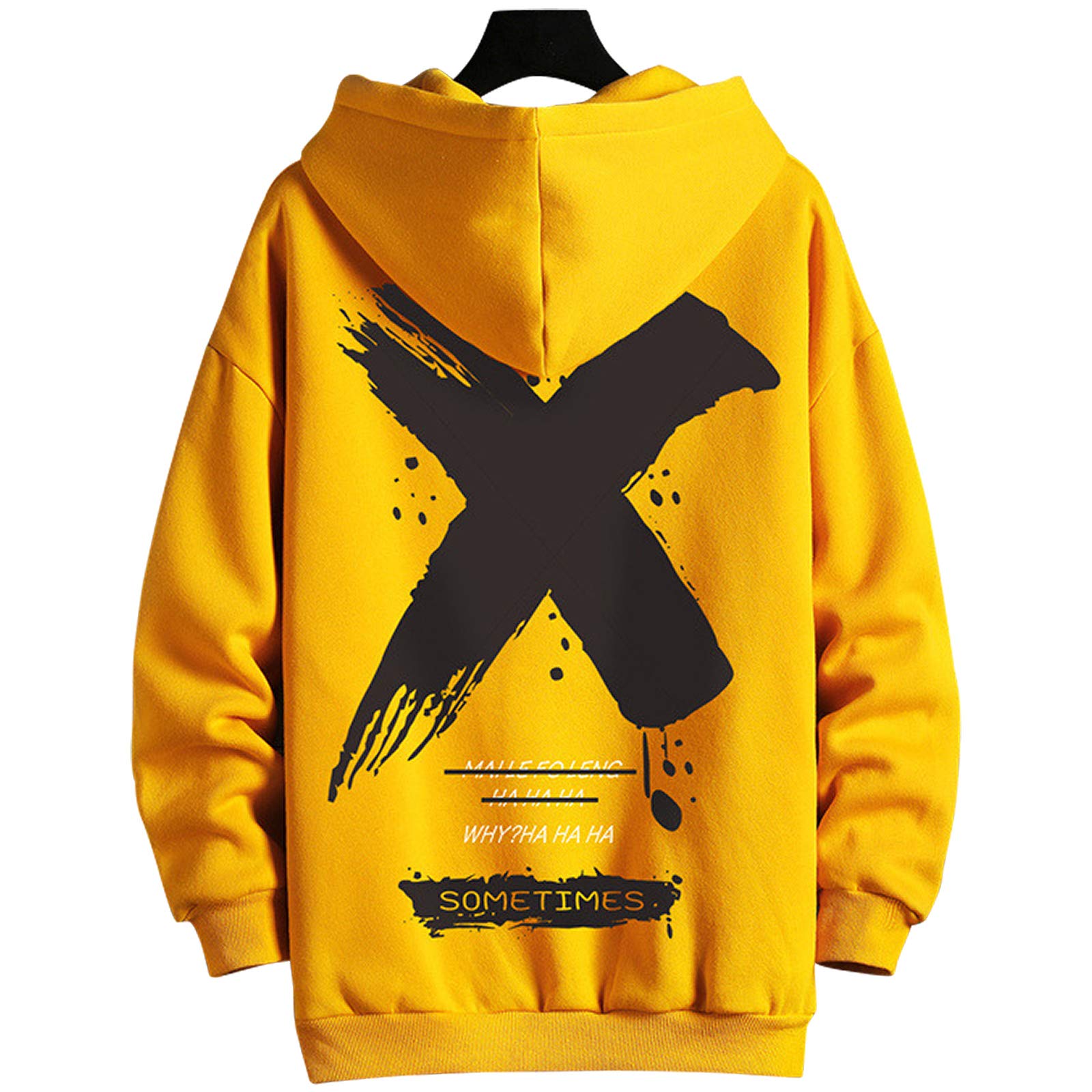 Covisoty Mens Casual Cotton Hoodies Contrast Color Pullover Mens Patchwork Hooded Sweatshirt Casual Long Sleeve