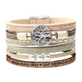 Desimtion Inspirational Tree of Life Boho Leather Wrap Bracelets for Women, Mothers Day Gifts for Mom Daughter, Bohemian Jewelry for Women Teen Girls
