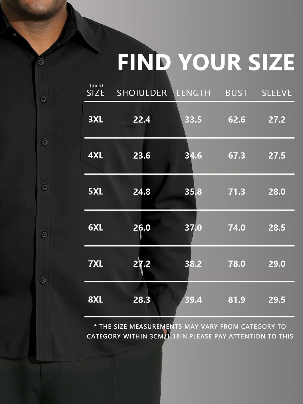 Yuyapu Big and Tall Shirts for Men, Long Sleeve Casual Dress Shirts Button Down with Pocket for Business,Travel,Daily Wear