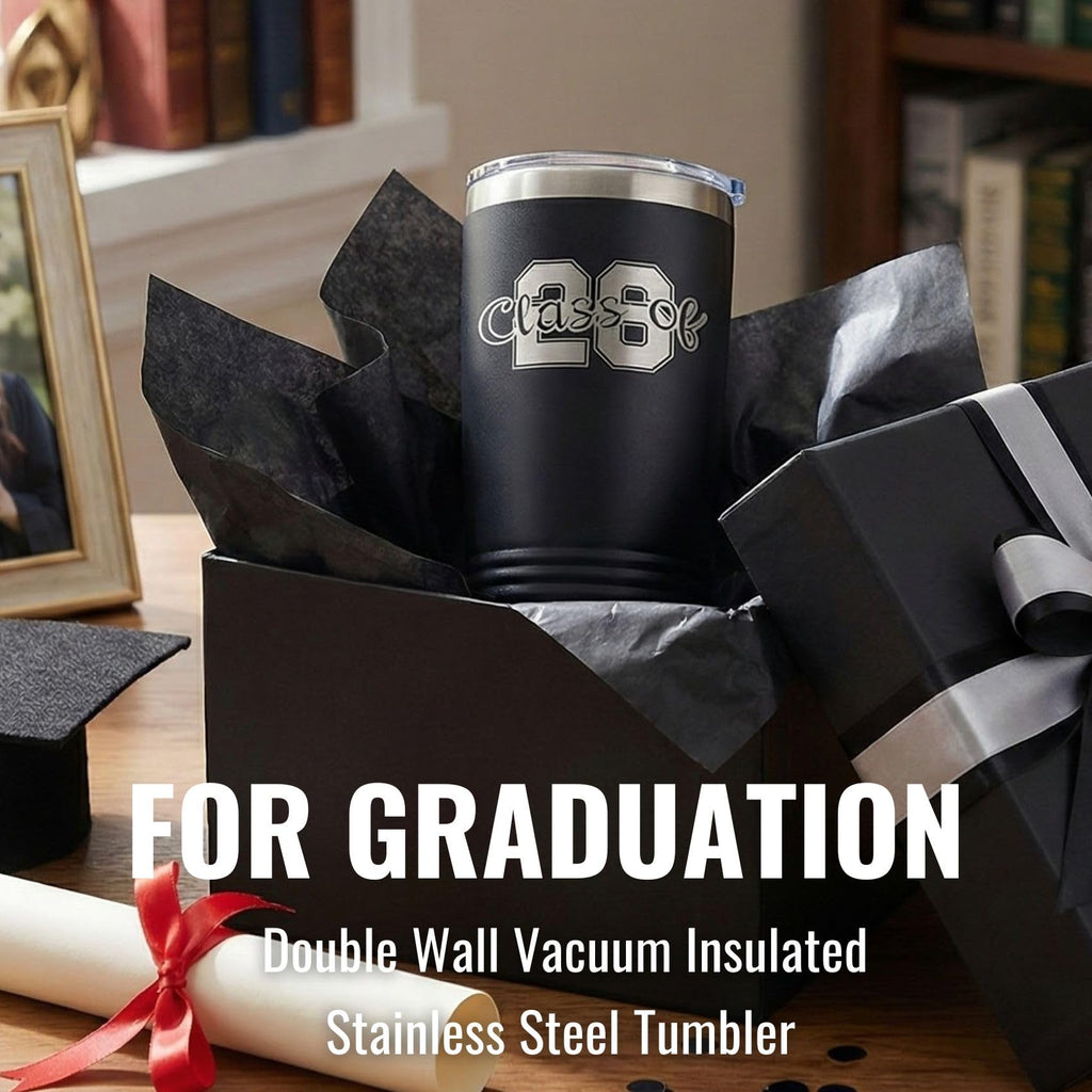Onebttl Graduation Gifts 2026 - Class of 2026, 20oz Engraved Stainless Steel Insulated Travel Mug as Party Supplies, Decorations, Back to School