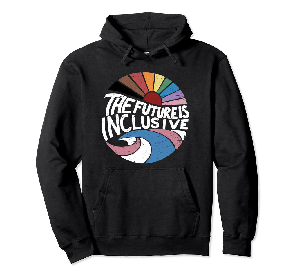 Trans Rights Future Is Queer Funny Gay Hoodie - Minimalist Print Men Women