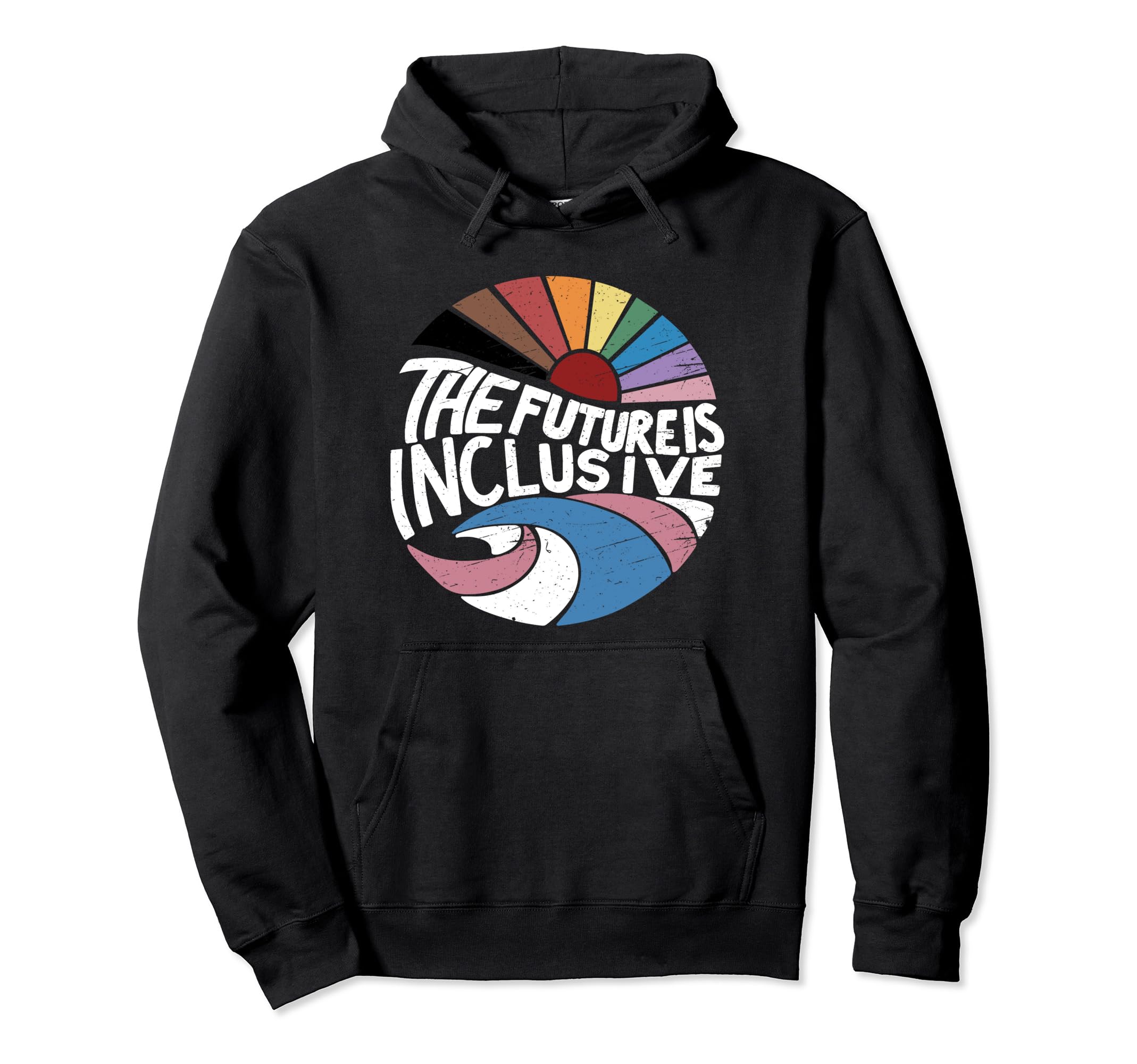 Trans Rights Future Is Queer Funny Gay Hoodie - Minimalist Print Men Women