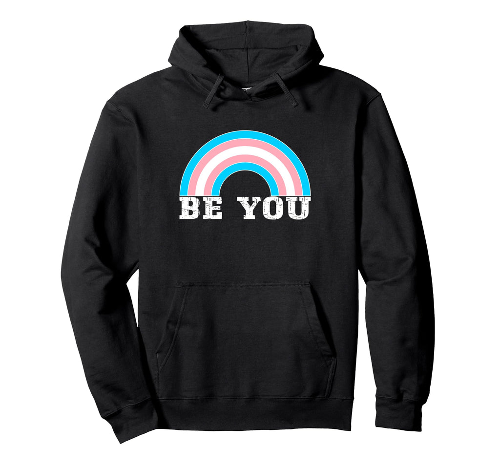 Be You Trans Pride Lgbtqia Ally Hoodie - Aesthetic Graphic Unisex