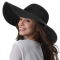 FURTALK Womens Sun Straw Hat Wide Brim UPF 80 Summer Hat Foldable Packable Floppy Beach Hats for Women
